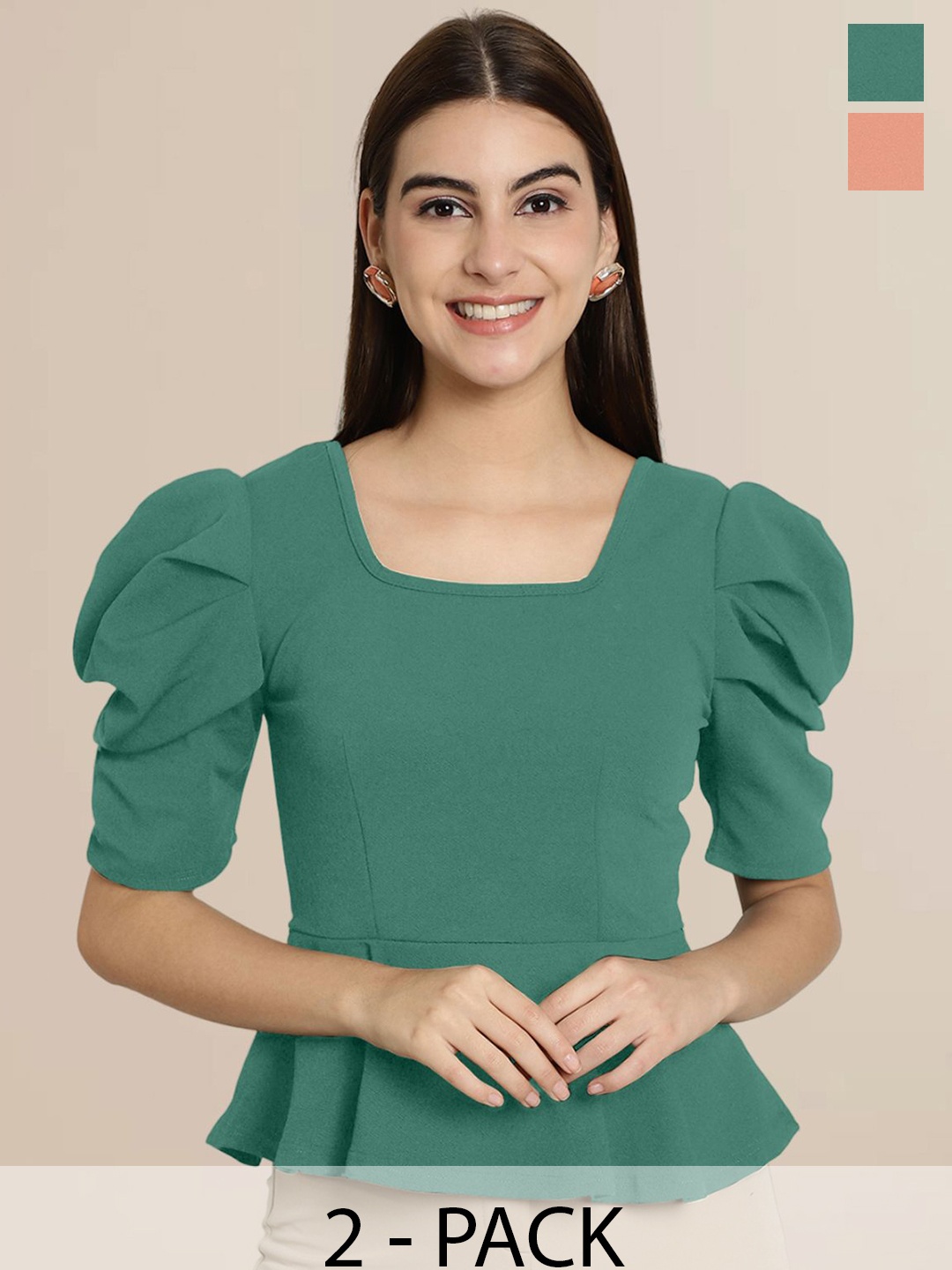 

Tromko Puff Sleeve Top, Multi