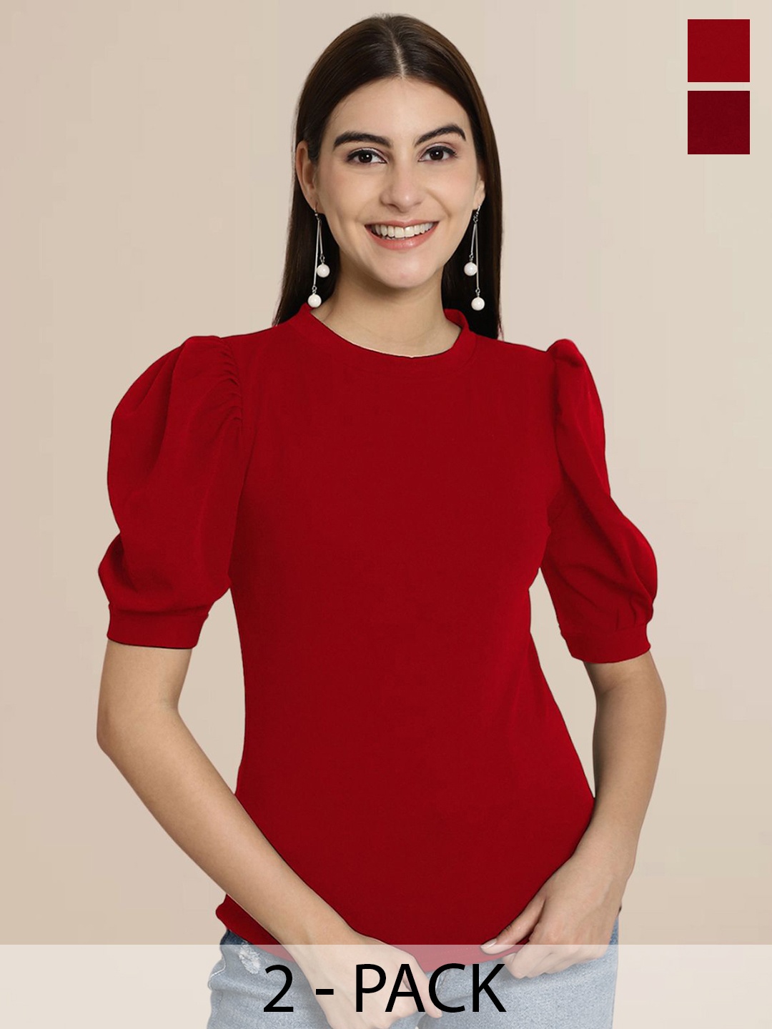 

Tromko Puff Sleeve Top, Multi