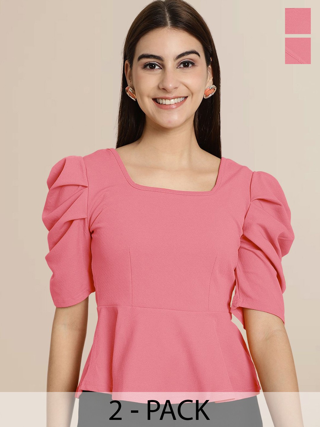 

Tromko Puff Sleeve Top, Multi