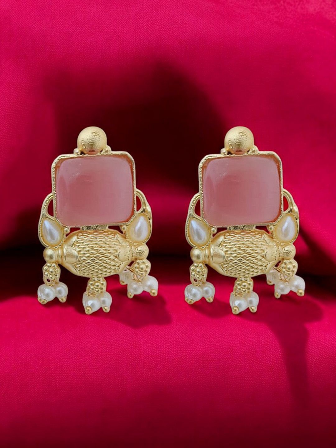 

TISHUL JEWELS Classic Drop Earrings, Magenta