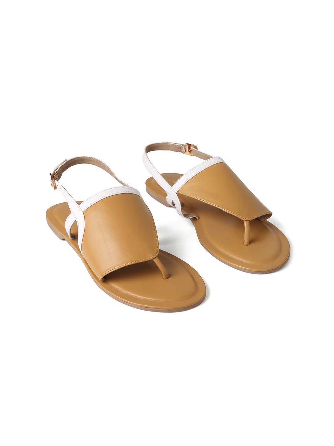 

CHAAL CHALAN Women Open Toe Flats, Beige