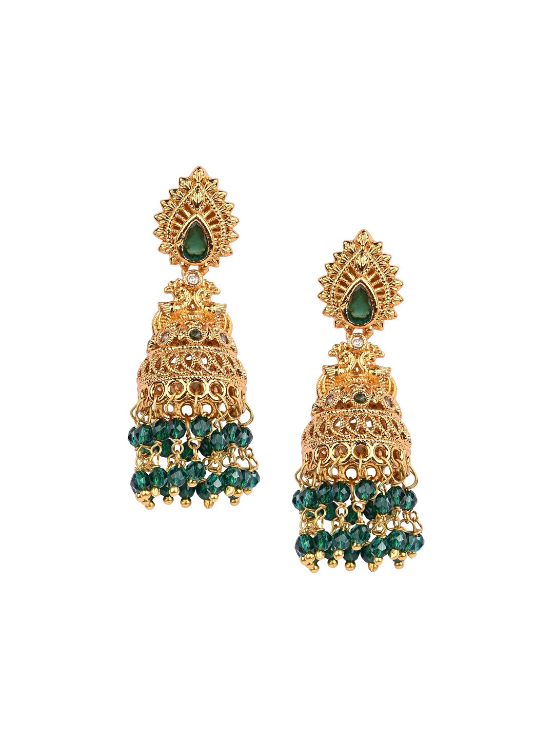 

NILA Contemporary Jhumkas Earrings, Gold