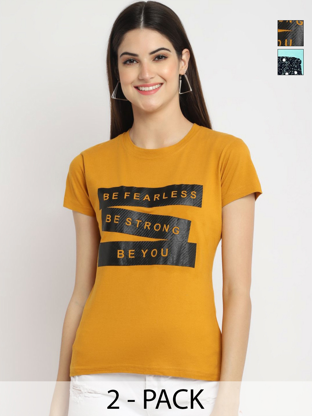 

Tromko Women Typography Printed T-shirt, Multi