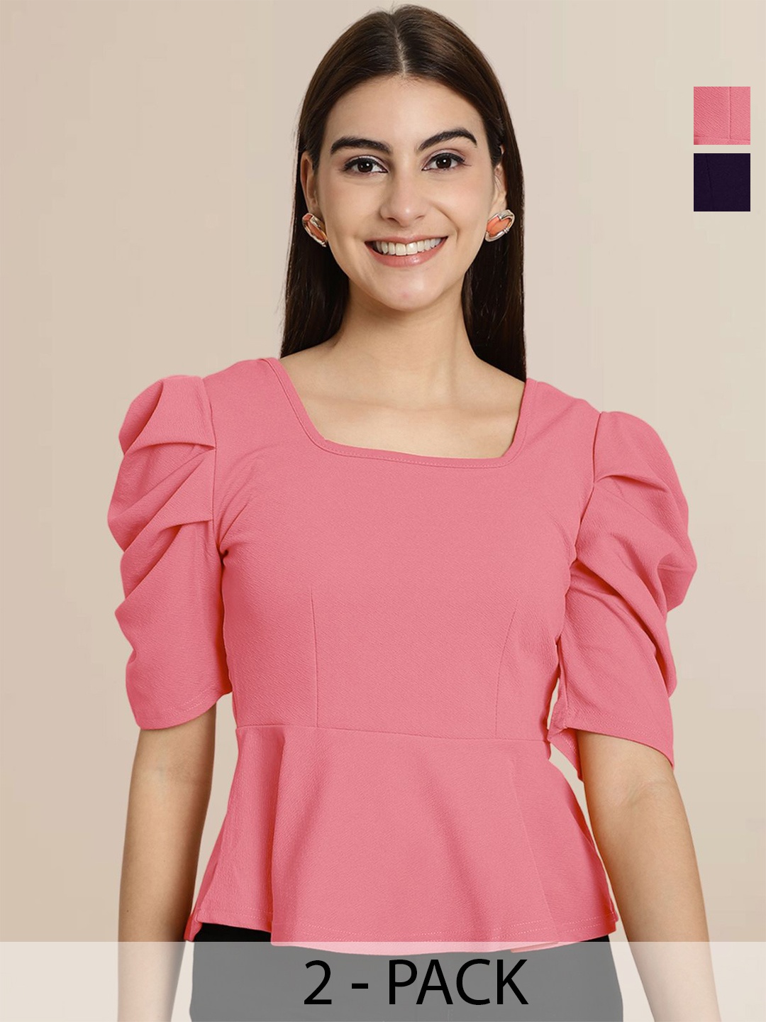 

Tromko Puff Sleeve Top, Multi
