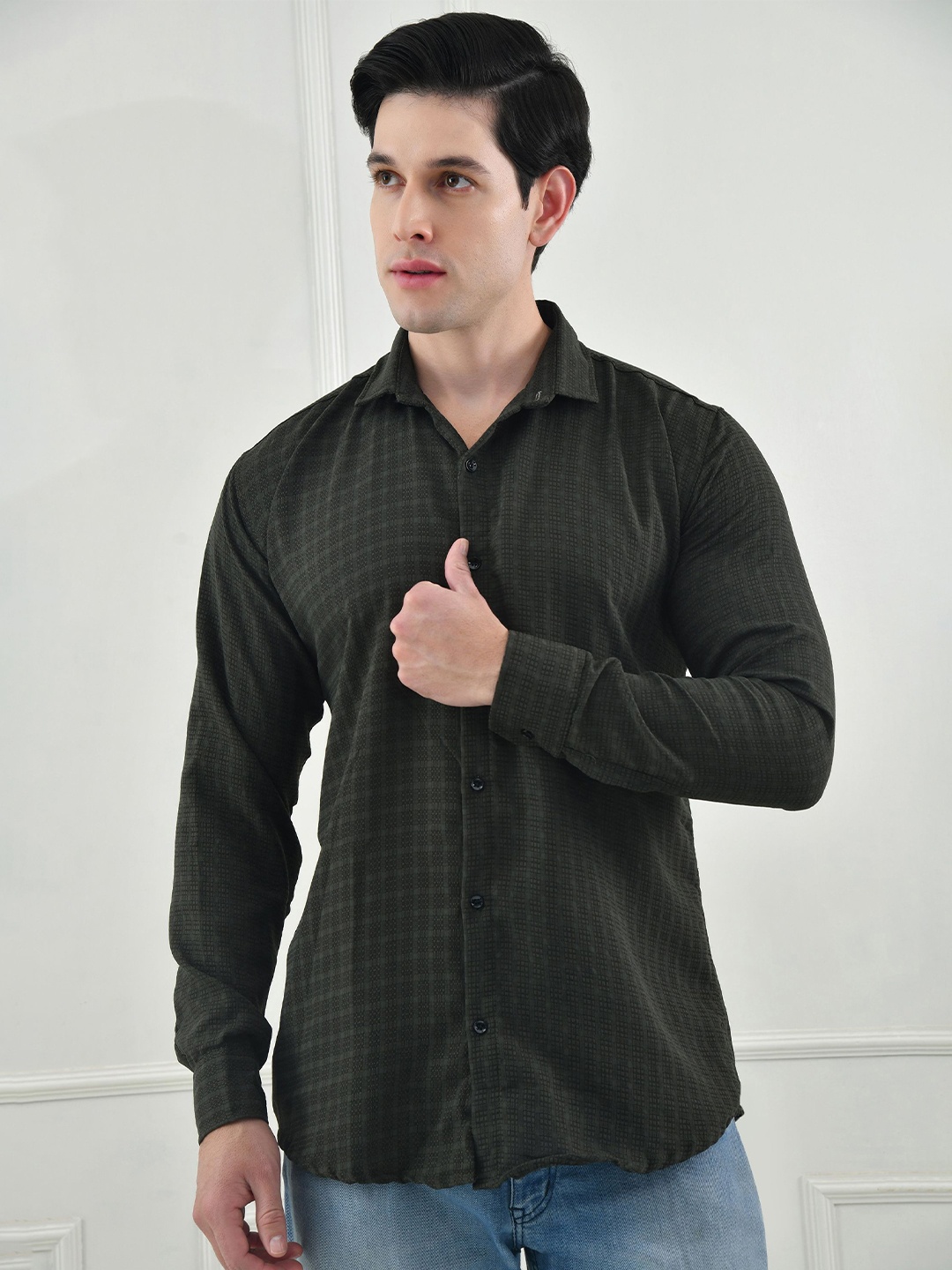 

Metronaut Men Comfort Opaque Casual Shirt, Black