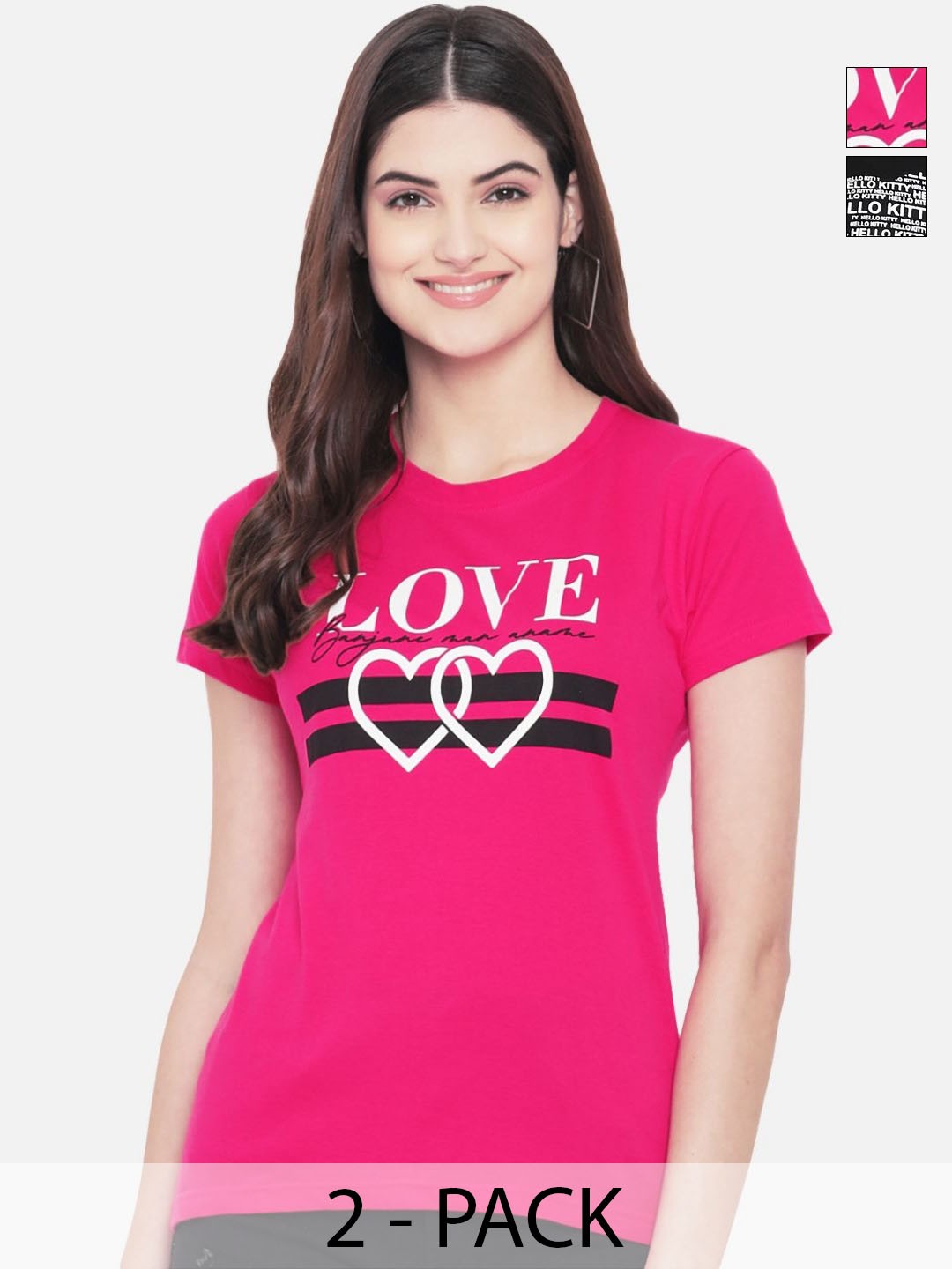 

Tromko Women Typography Printed T-shirt, Multi