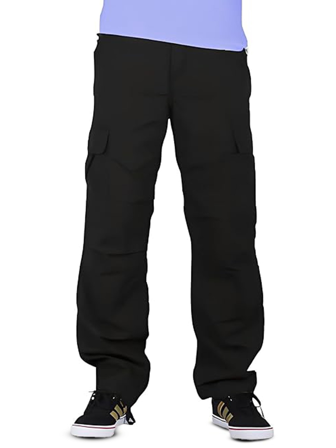 

BAESD Men Classic Relaxed Fit High-Rise Cargos, Black
