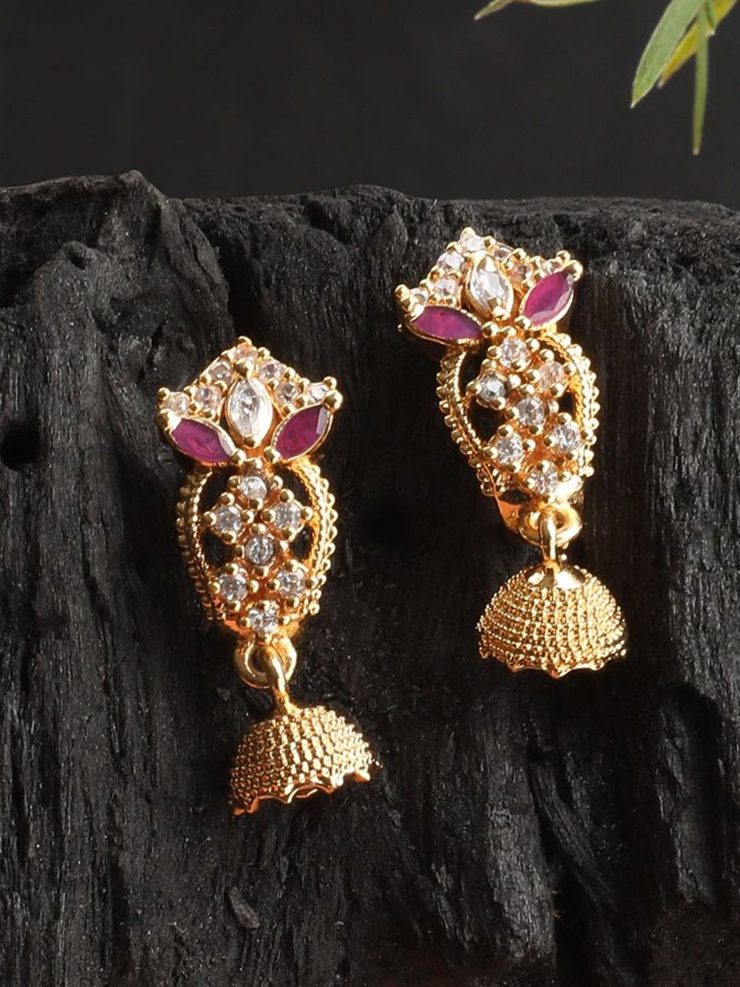 

NILA Contemporary Jhumkas Earrings, Gold