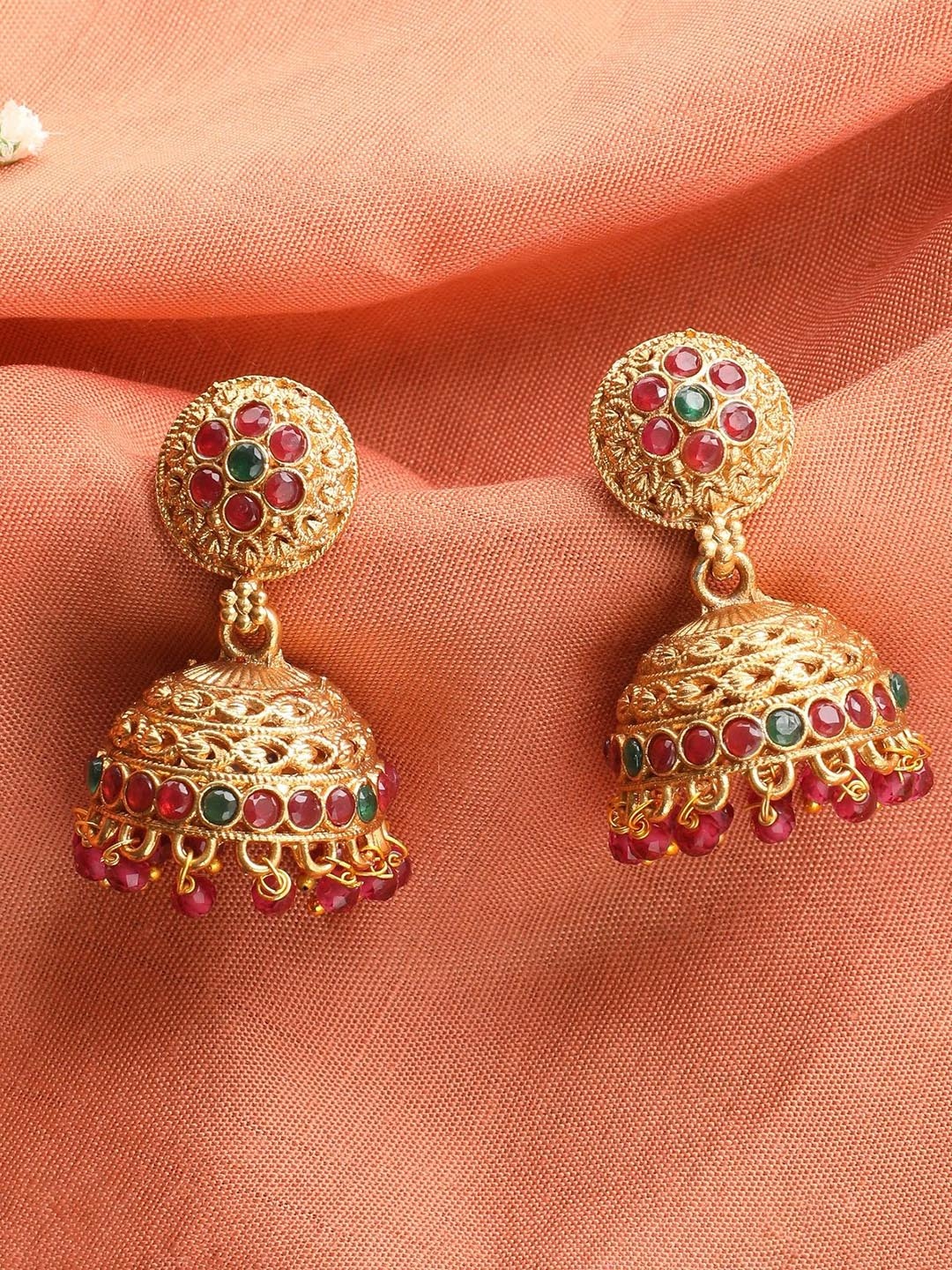 

NILA Contemporary Jhumkas Earrings, Gold