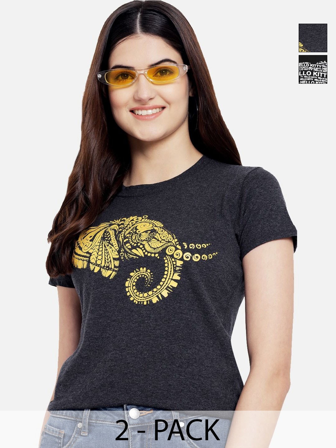 

Tromko Women Typography Printed T-shirt, Multi