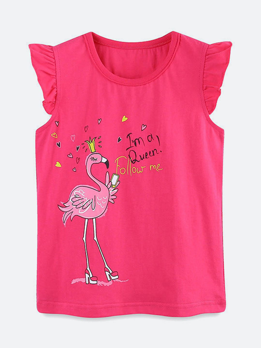 

Oh Rare Print Cotton Top, Pink