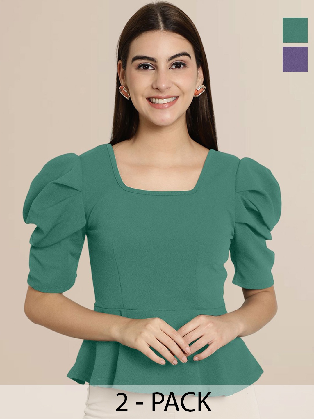 

Tromko Puff Sleeve Top, Multi