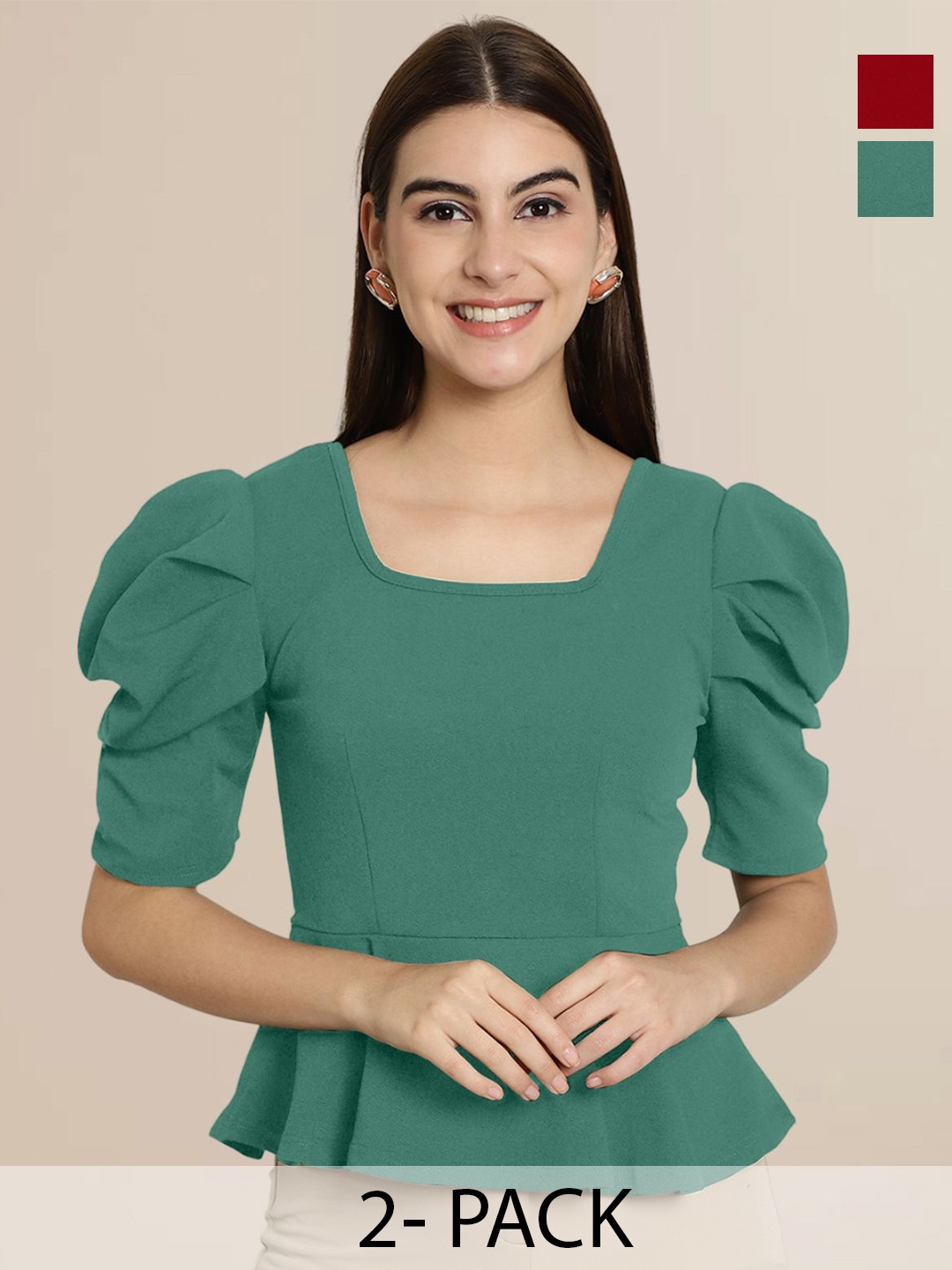 

Tromko Puff Sleeve Top, Multi
