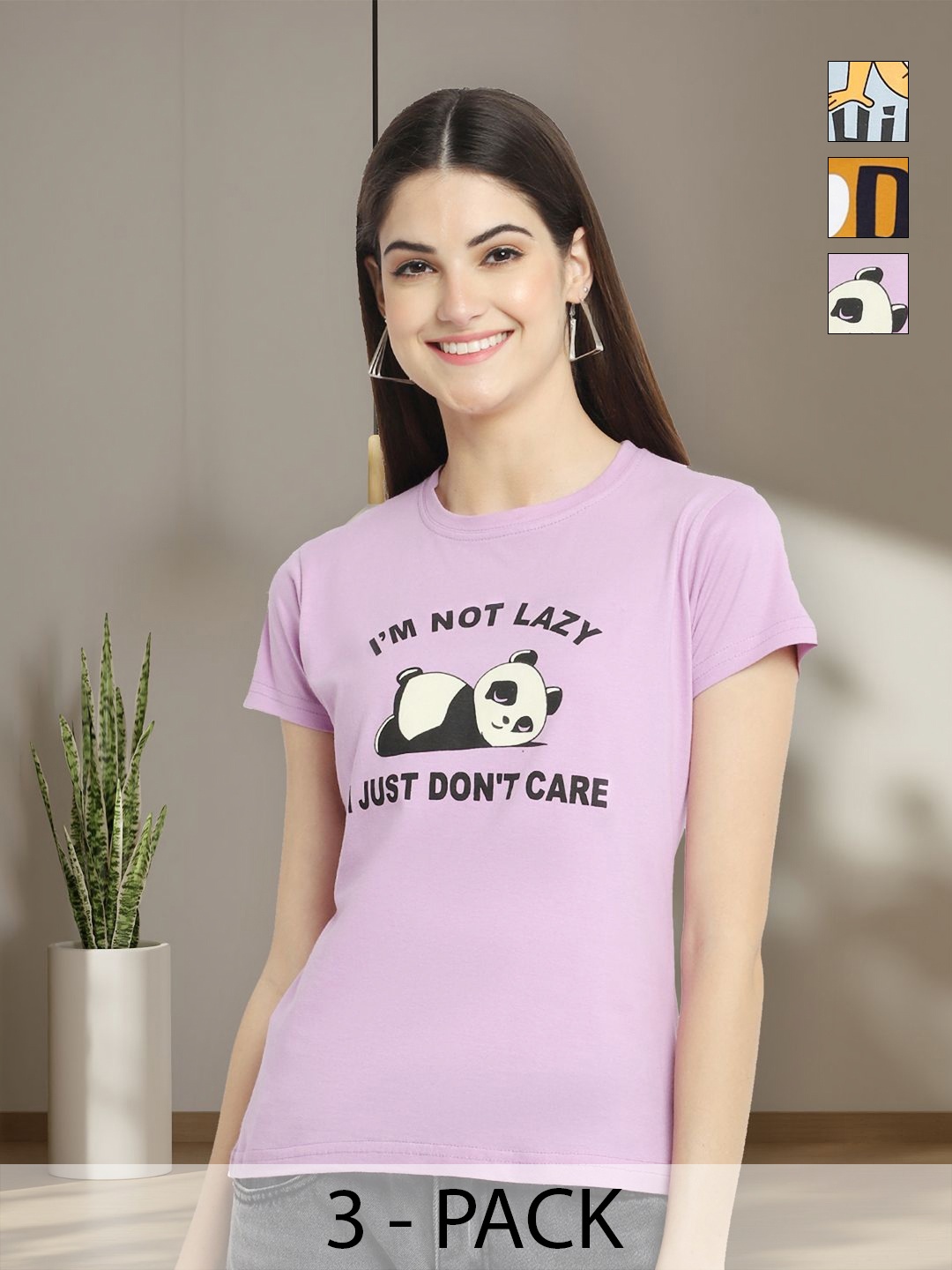 

Tromko Women Typography 3 Printed Applique T-shirt, Multi