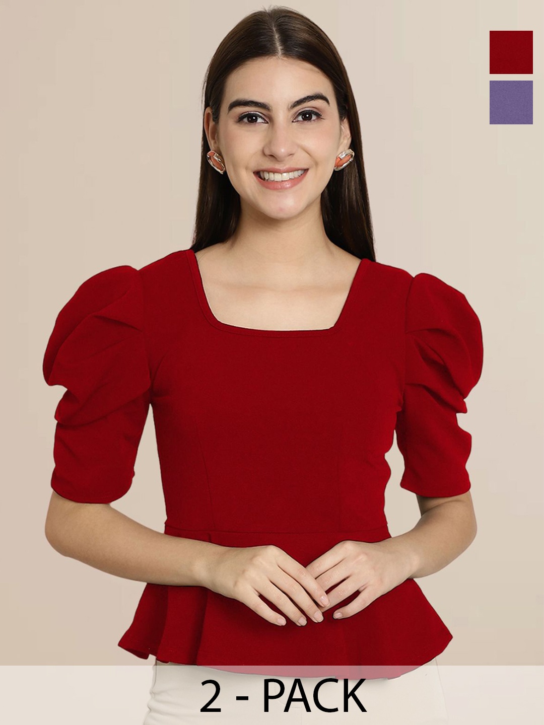 

Tromko Puff Sleeve Top, Multi