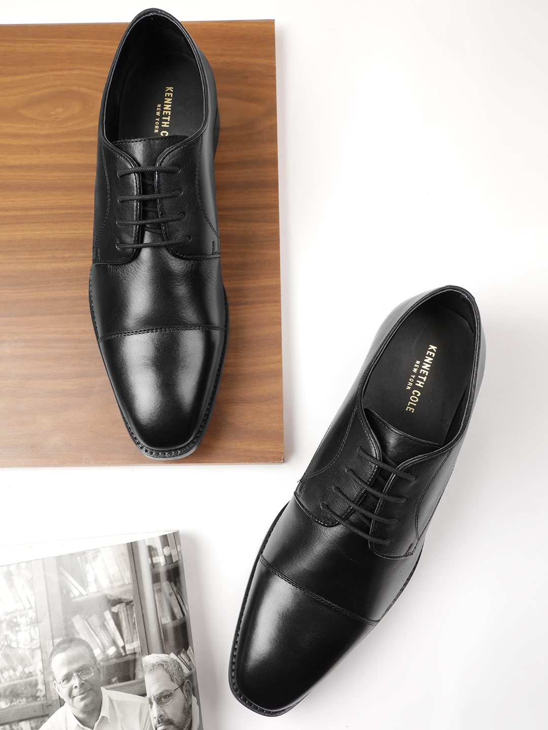 

Kenneth Cole Men Leather Formal Derbys, Black