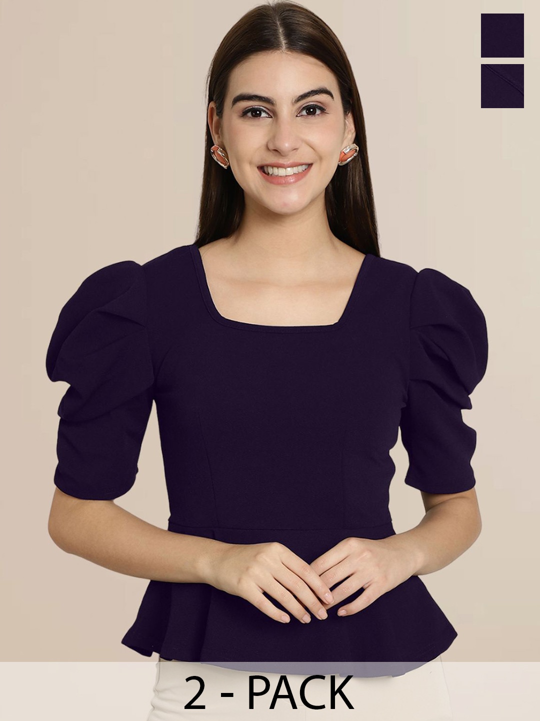 

Tromko Puff Sleeve Top, Multi