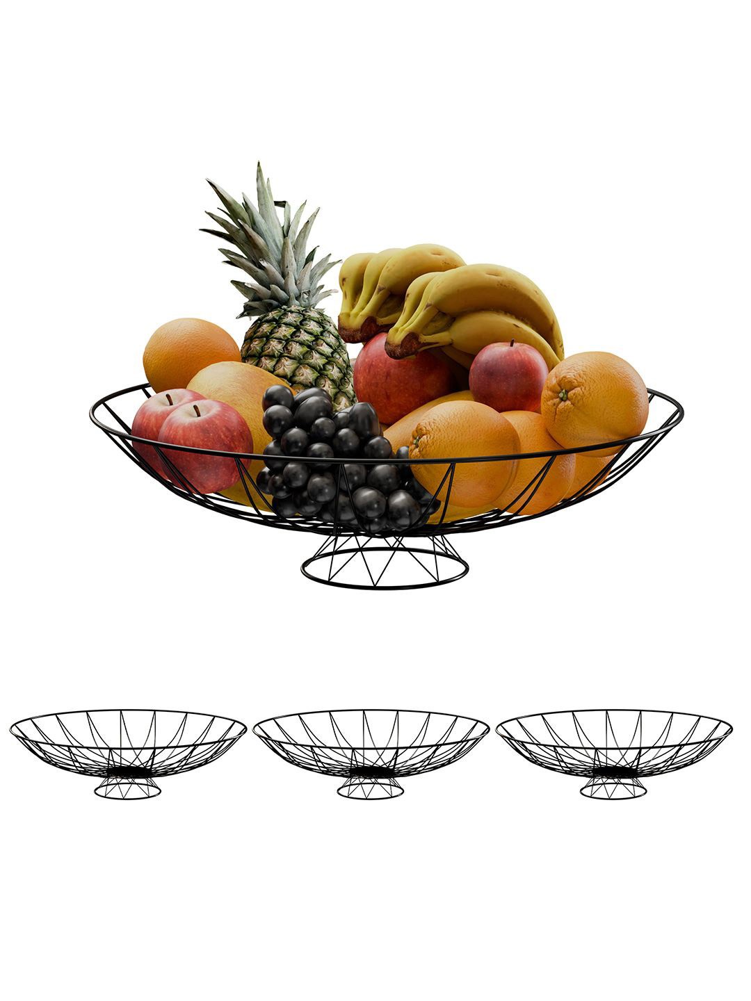 

Kuber Industries Black Fruit and Vegetable Basket