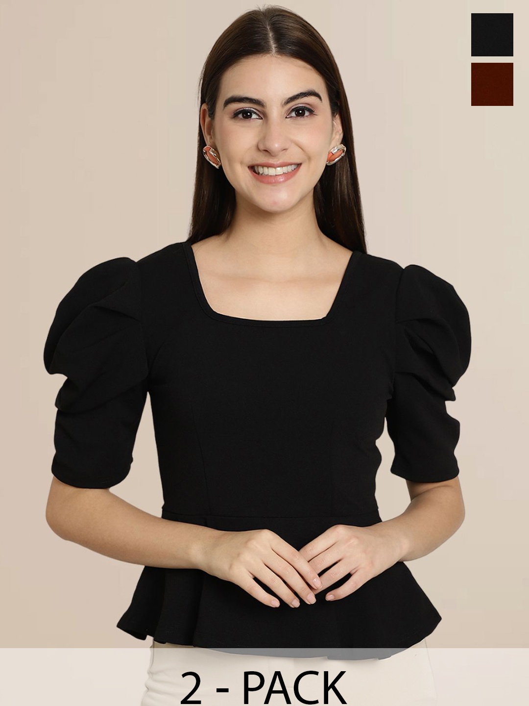 

Tromko Puff Sleeve Top, Multi