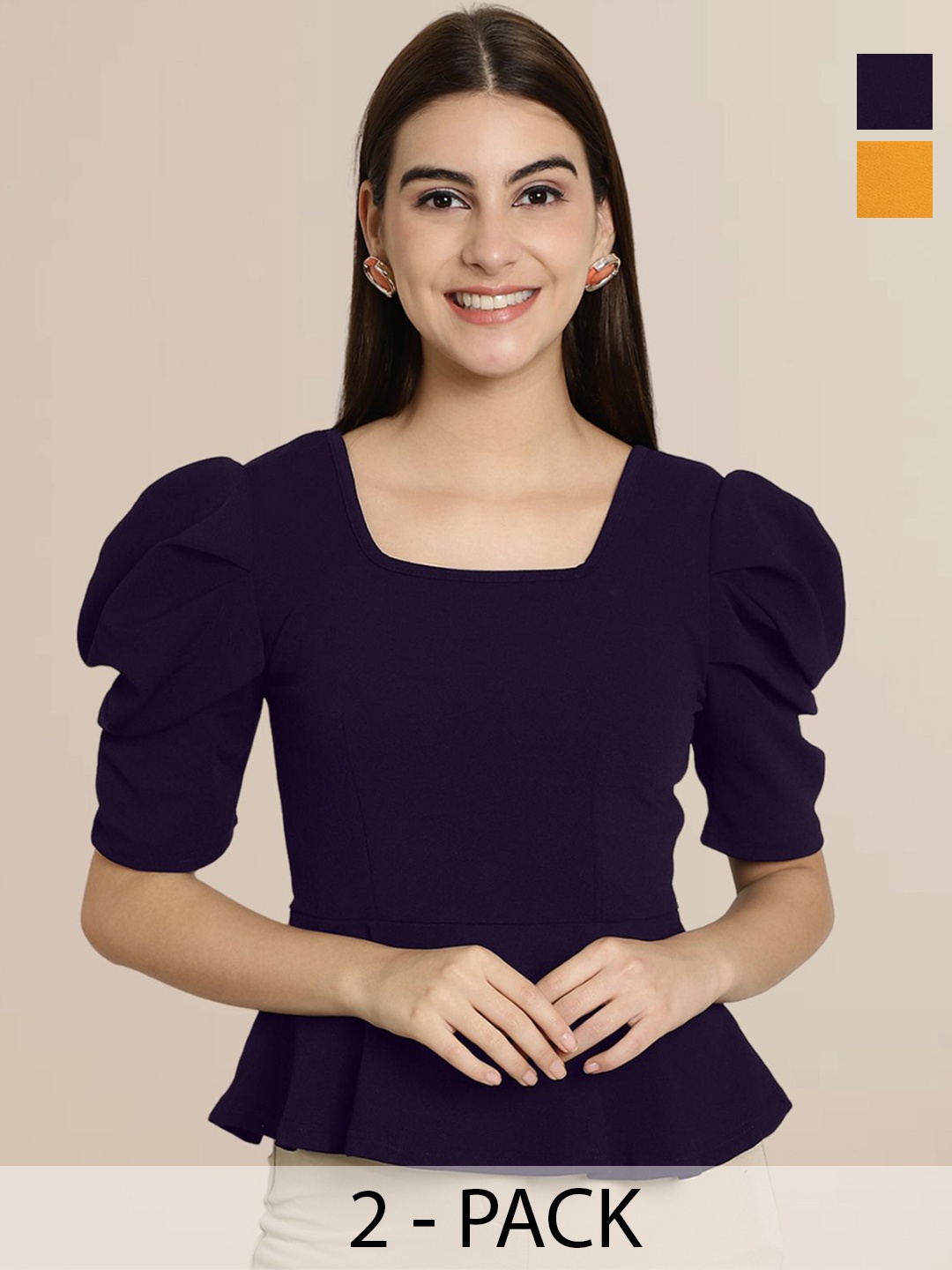 

Tromko Puff Sleeve Top, Multi