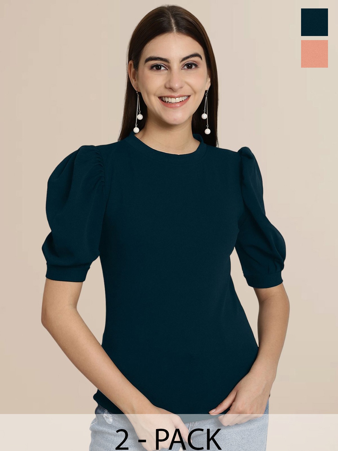 

Tromko Puff Sleeve Top, Multi