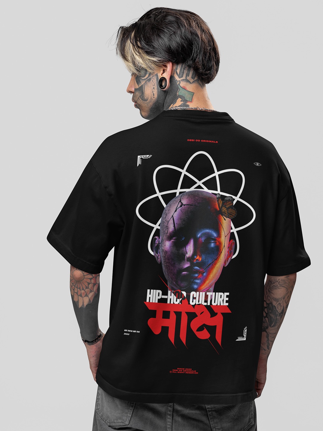 

Desi OG Men Printed Extended Sleeves T-shirt, Black