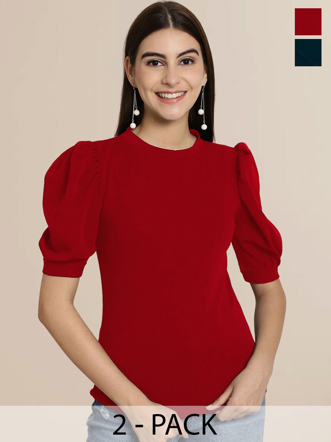

Tromko Puff Sleeve Top, Multi