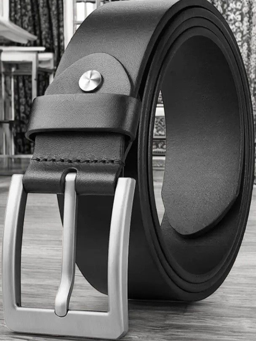 

The Roadster Lifestyle Co. Men Leather Formal Belts, Black