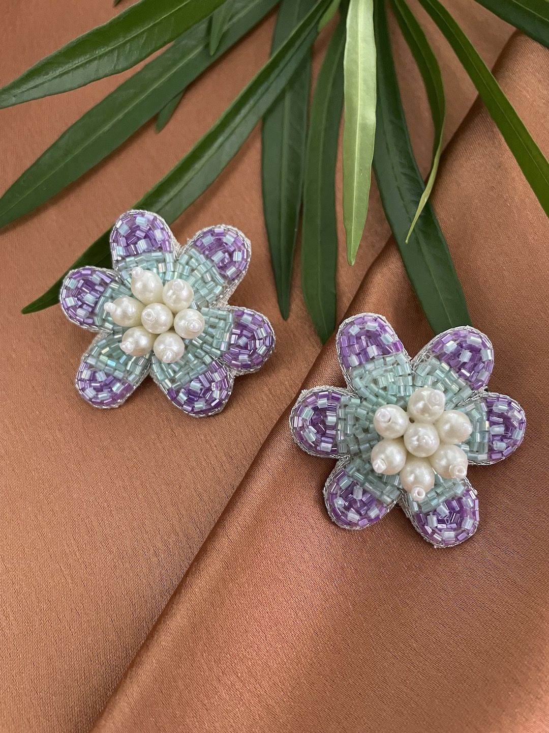 

Digital Dress Room Floral Studs Earrings, Multi