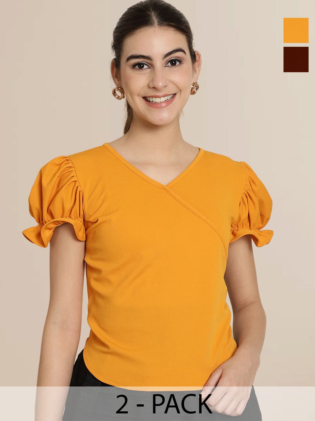 

Tromko Puff Sleeve Top, Multi