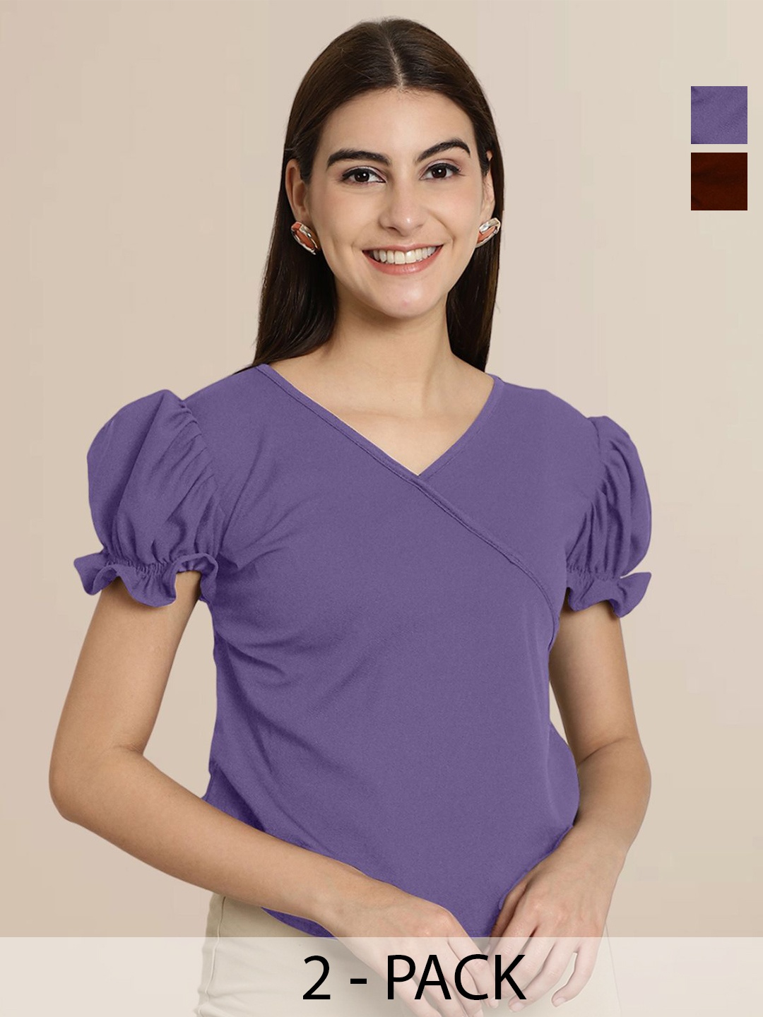 

Tromko Puff Sleeve Top, Multi