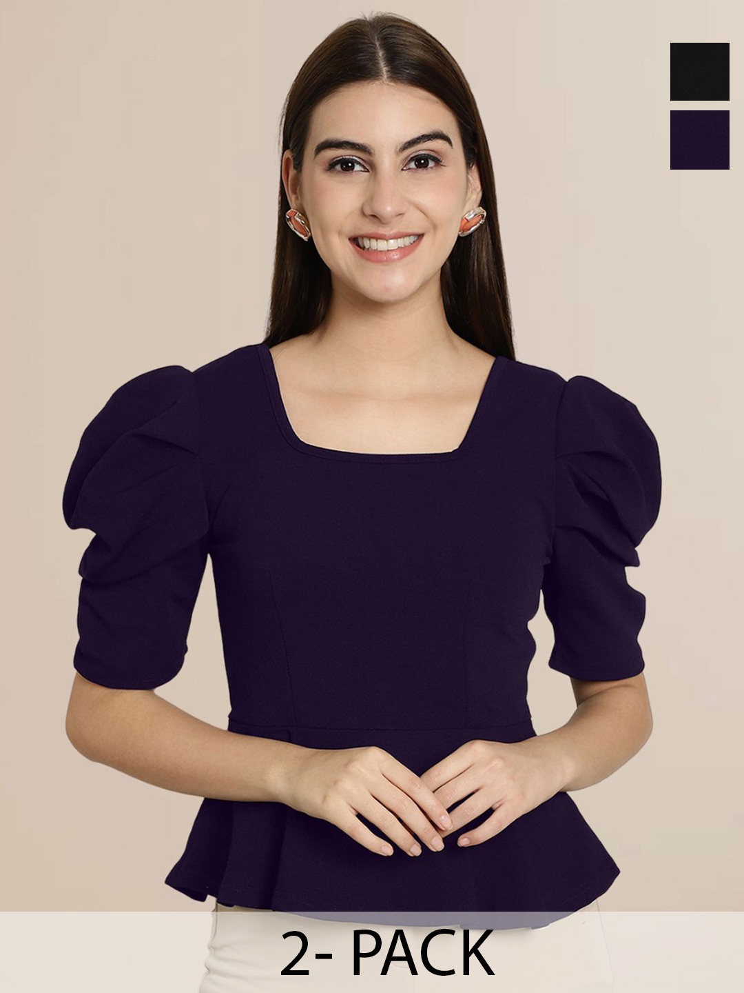 

Tromko Puff Sleeve Top, Multi