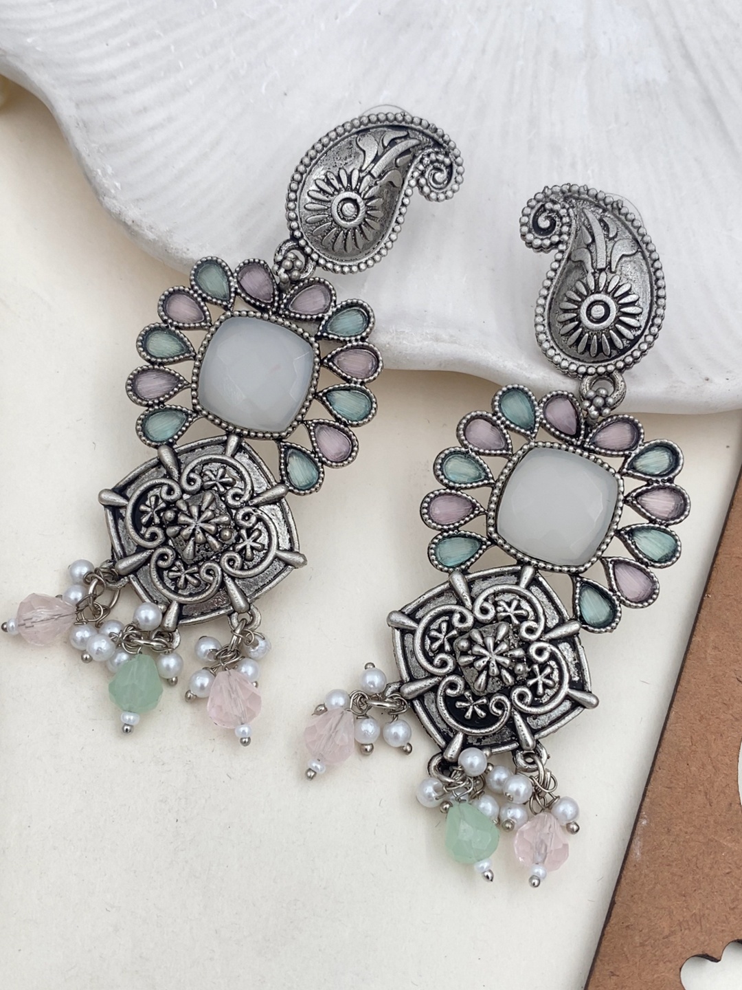 

Rare Bello Contemporary Drop Earrings, Silver