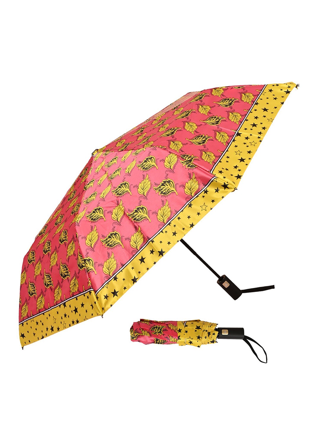 

LOOM LEGACY Semi-Automatic 3 Fold Floral Umbrellas, Pink