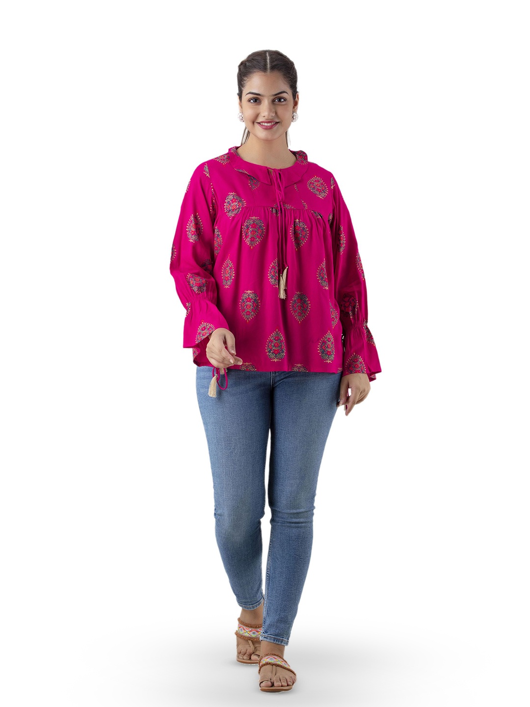 

DMP FASHION Floral Print Top, Pink