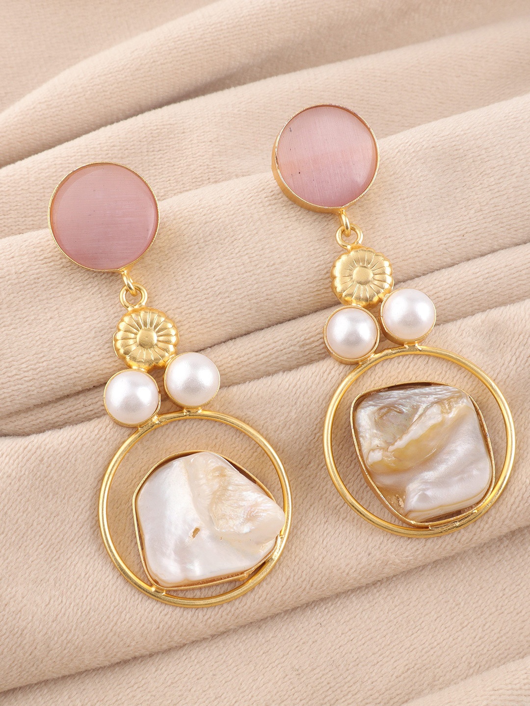 

Ozanoo Teardrop Shaped Drop Earrings, Pink