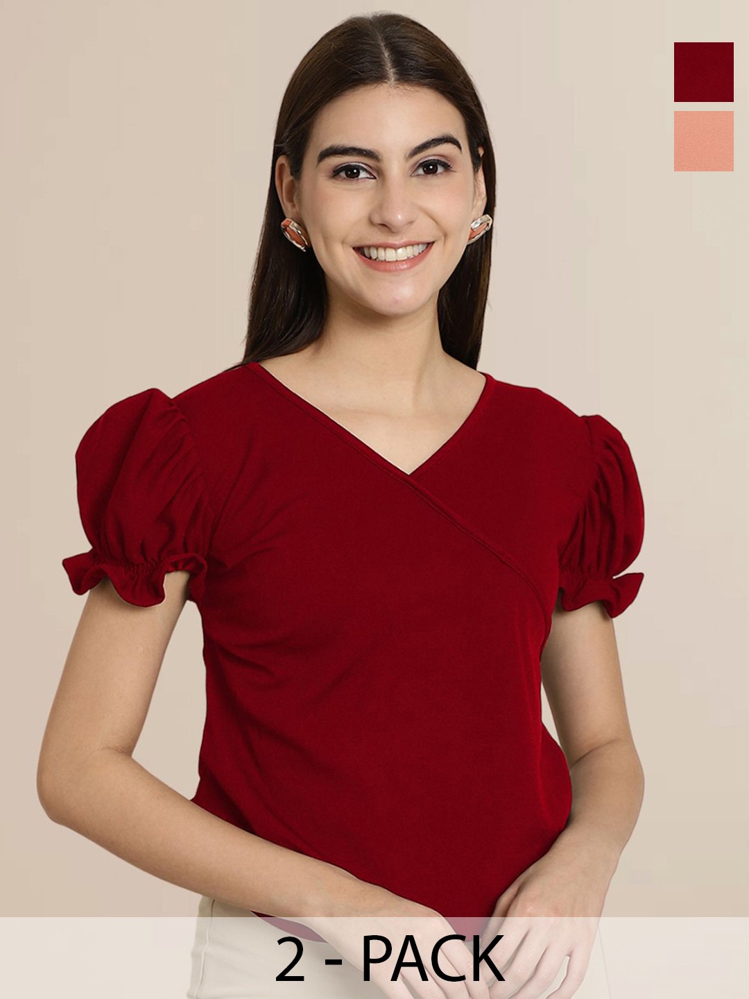 

Tromko Puff Sleeve Top, Multi