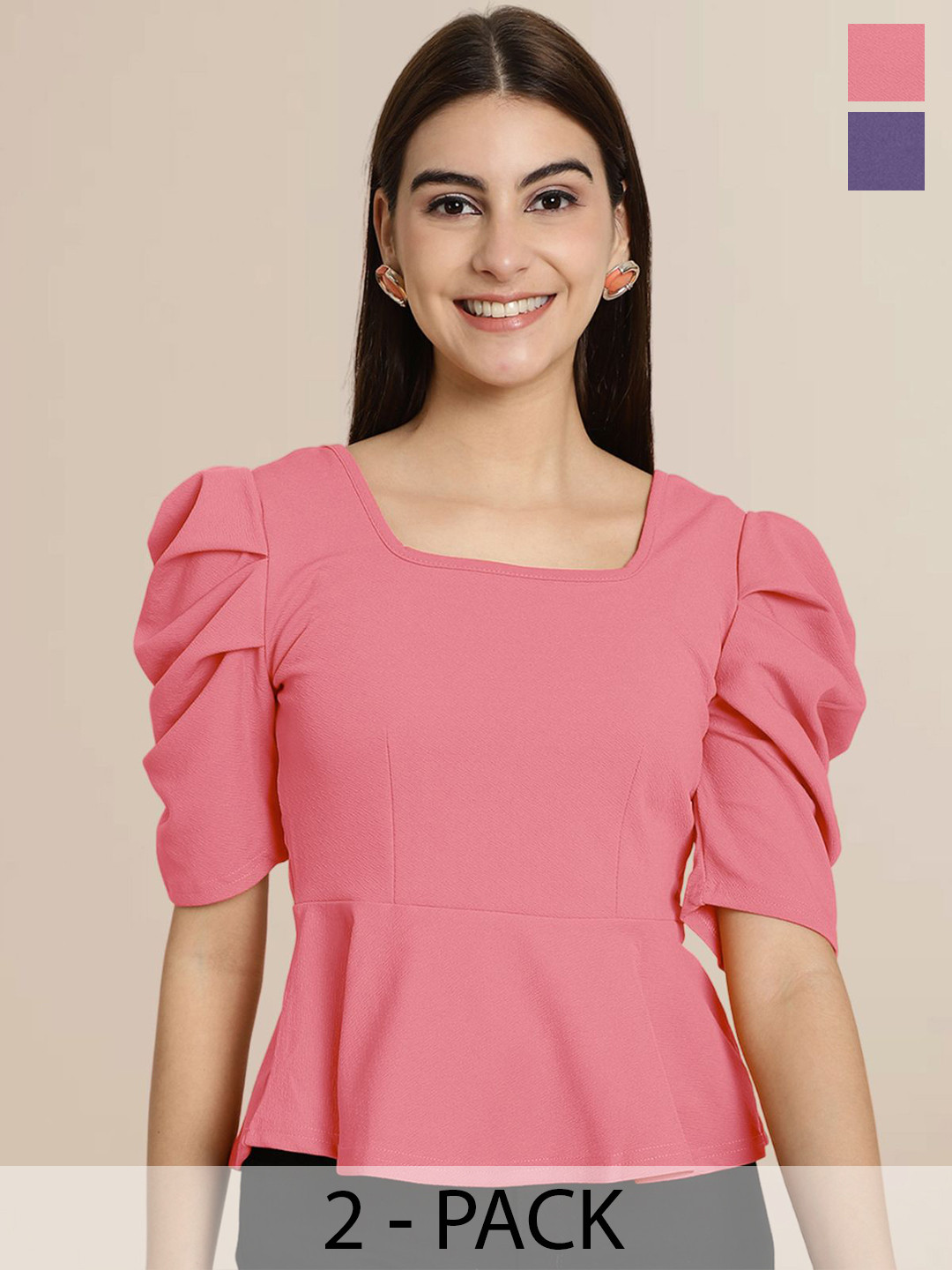 

Tromko Puff Sleeve Top, Multi