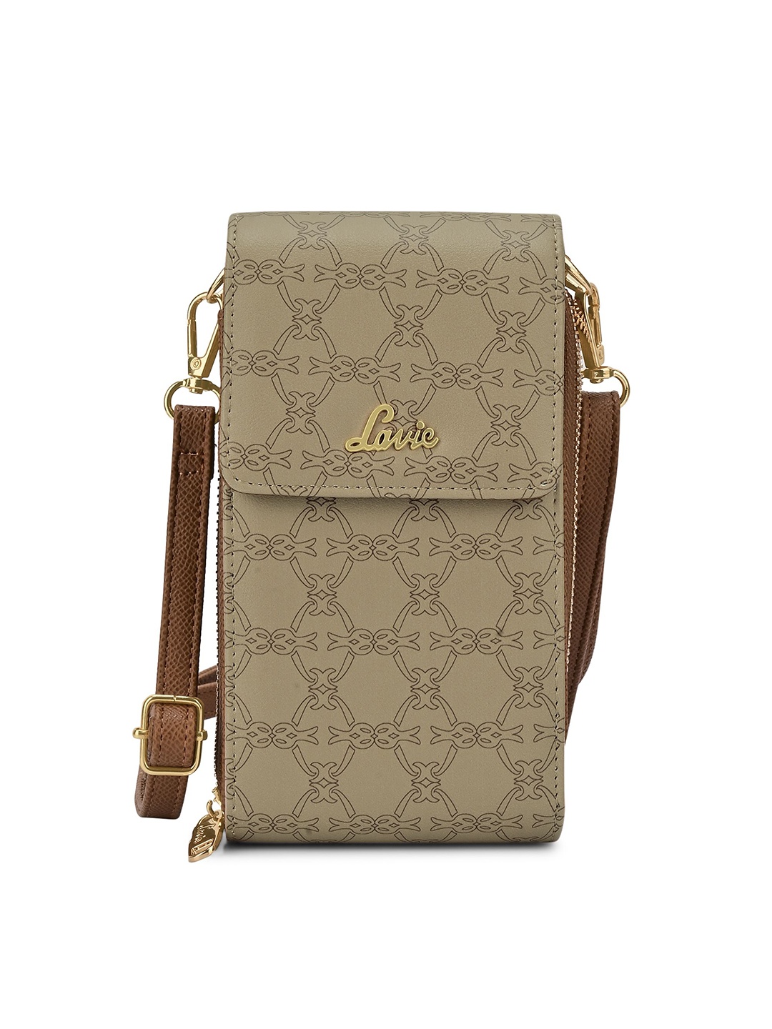 

Lavie Women Printed Zip Around Wallet, Taupe