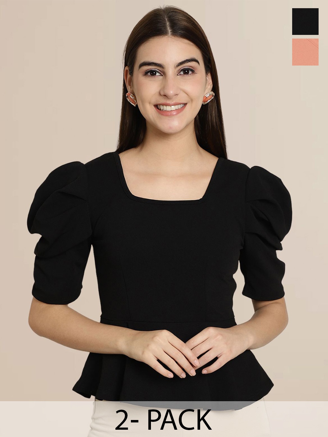 

Tromko Puff Sleeve Top, Multi