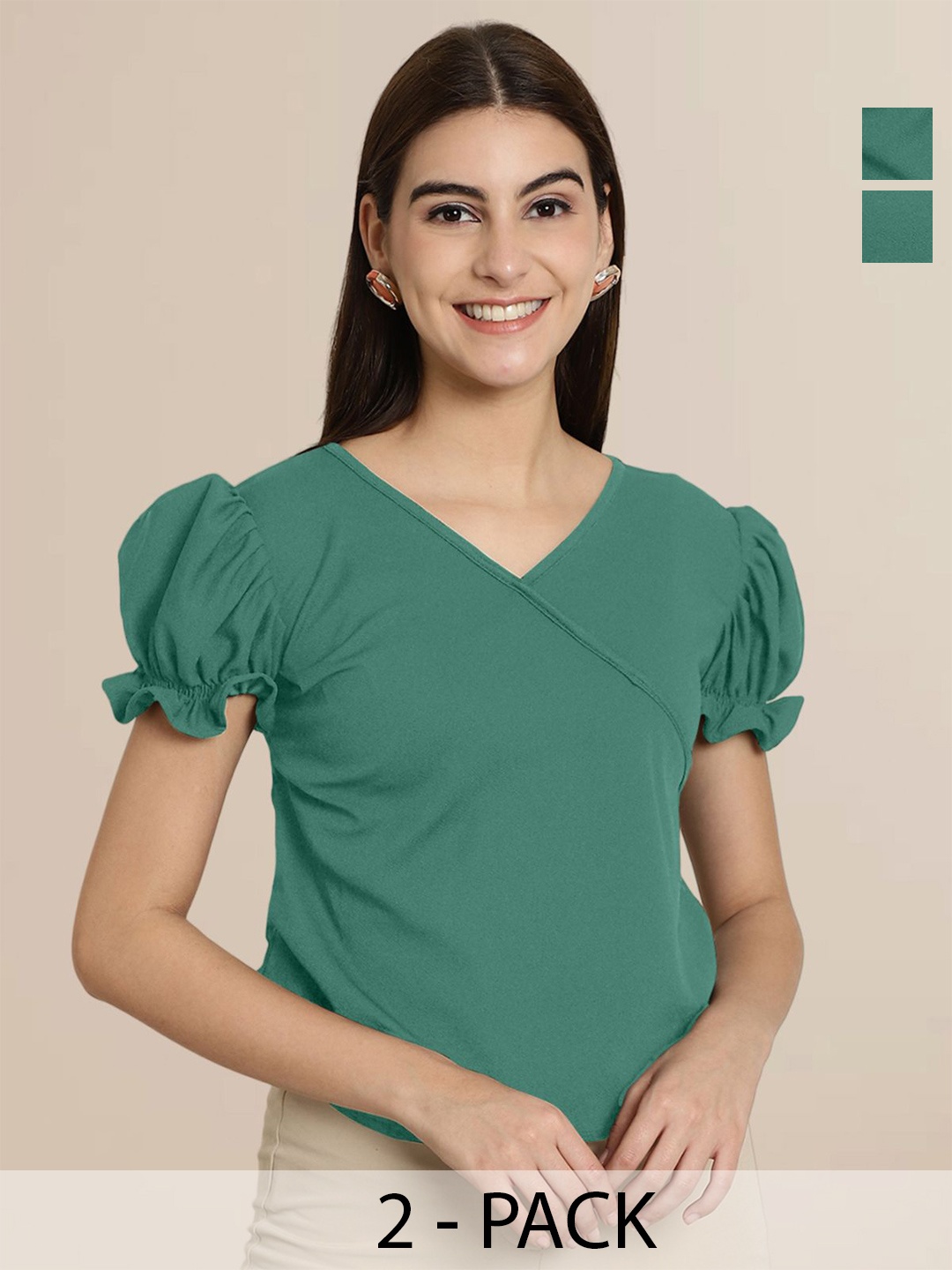 

Tromko Puff Sleeve Top, Multi
