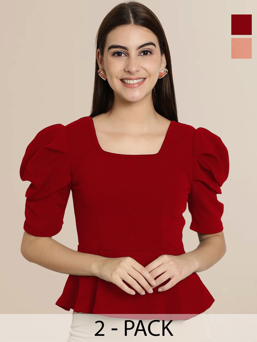 

Tromko Puff Sleeve Top, Multi