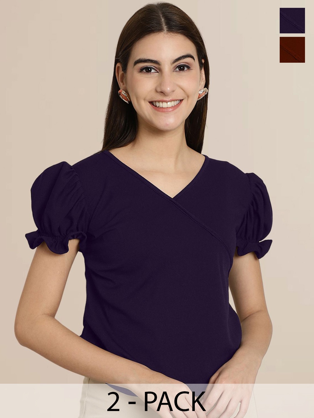 

Tromko Puff Sleeve Top, Multi