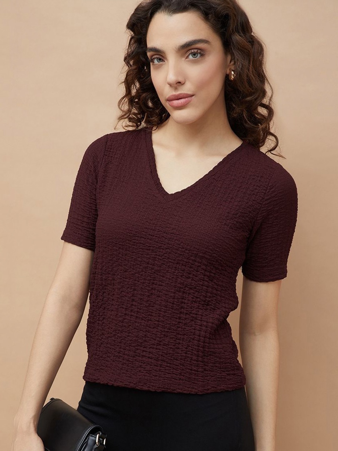 

CODE by Lifestyle Women V-Neck T-shirt, Red