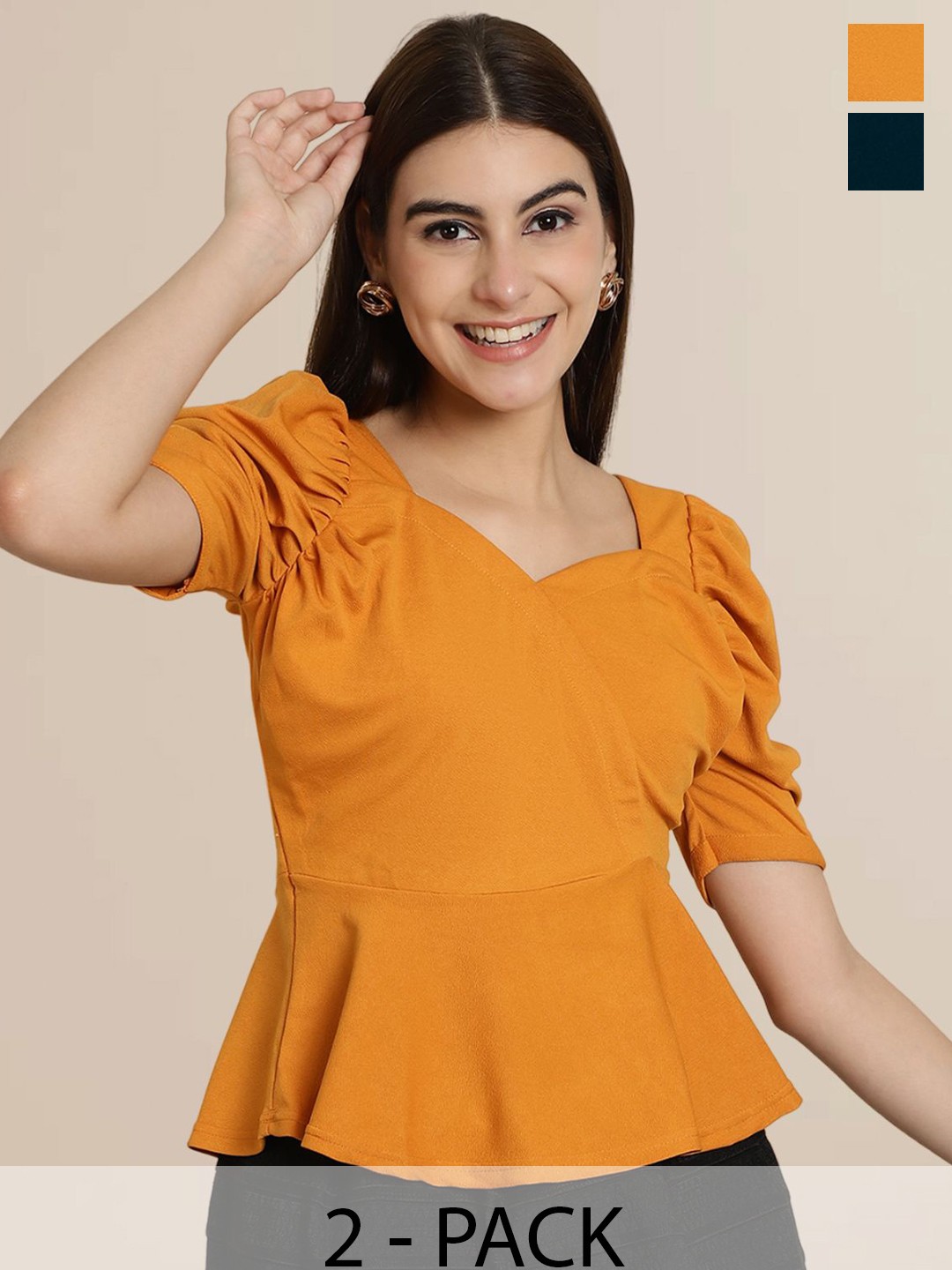 

Tromko Puff Sleeve Top, Multi