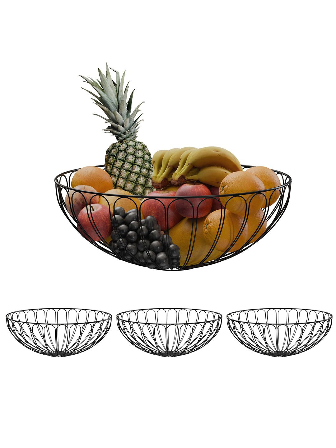 

Kuber Industries Black Fruit and Vegetable Basket