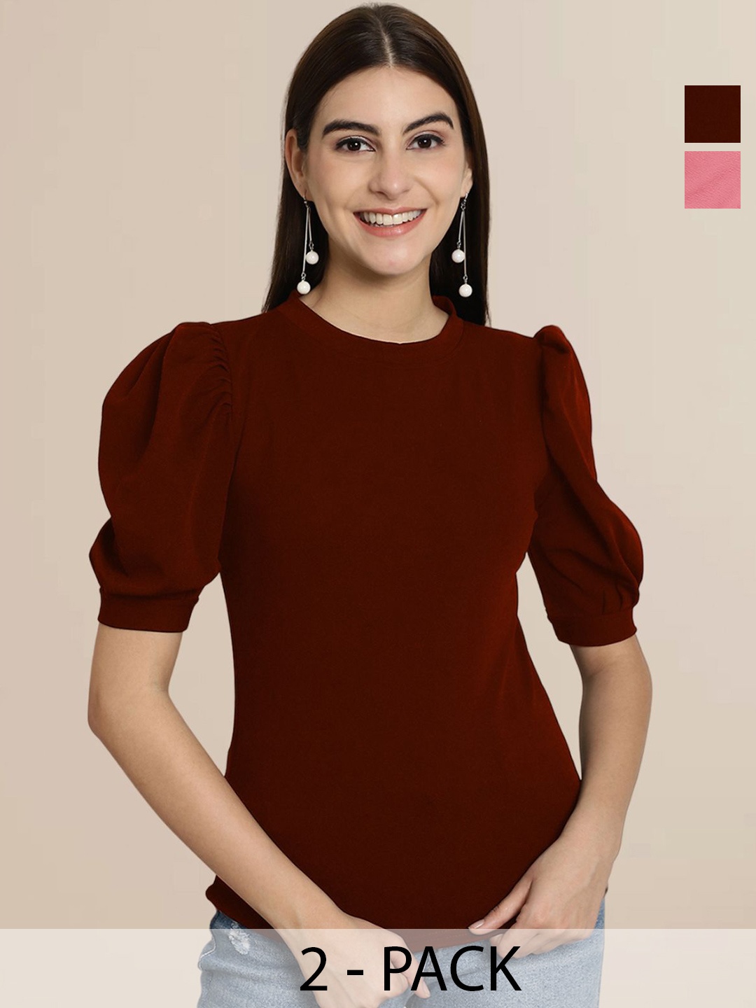 

Tromko Puff Sleeve Top, Multi