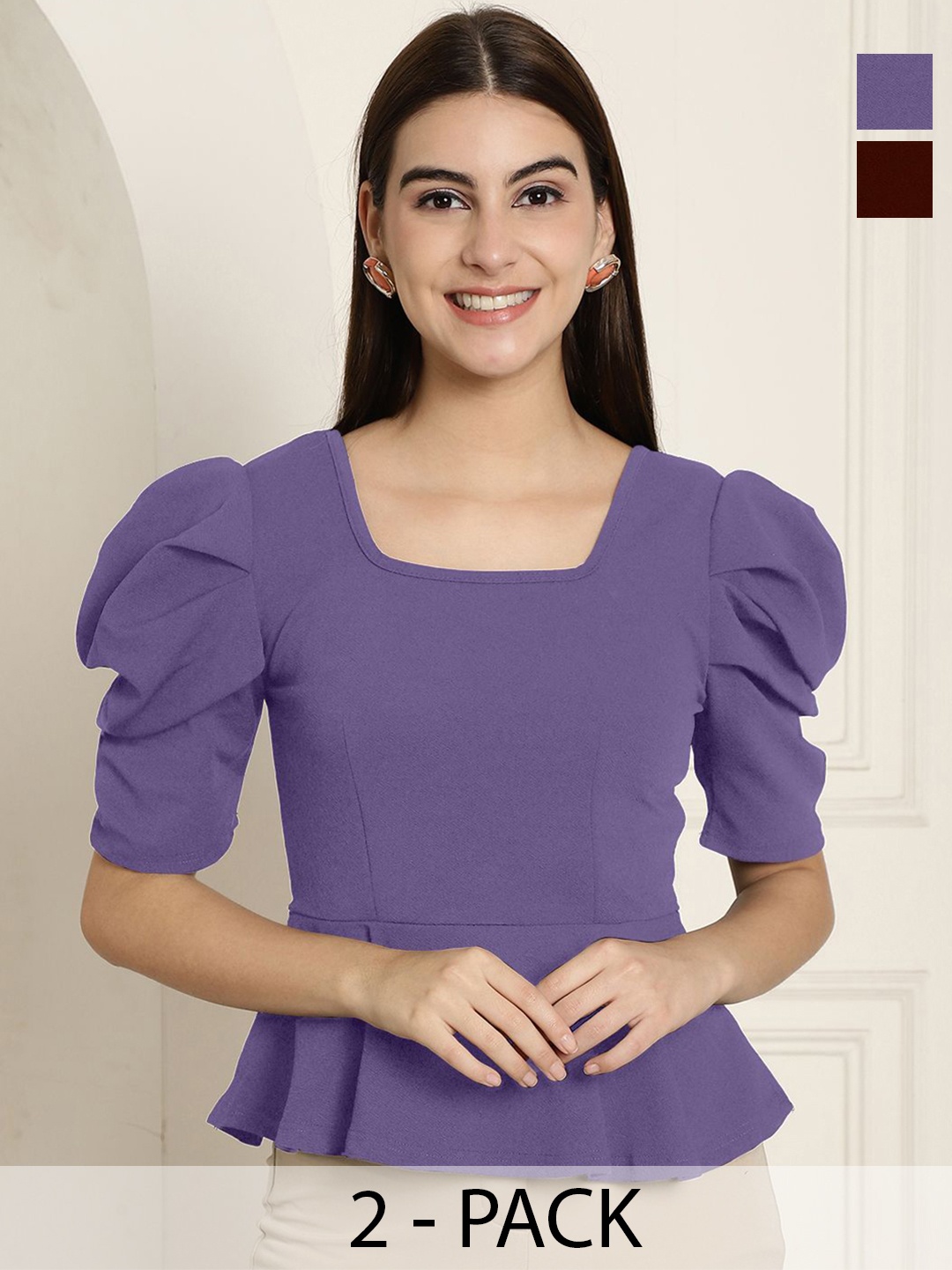 

Tromko Puff Sleeve Top, Multi