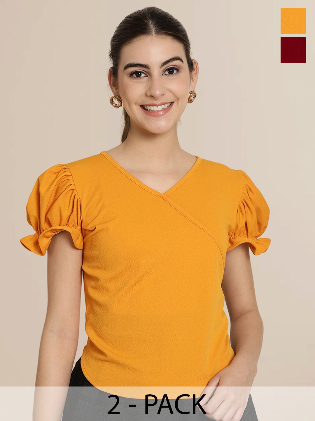 

Tromko Puff Sleeve Top, Multi