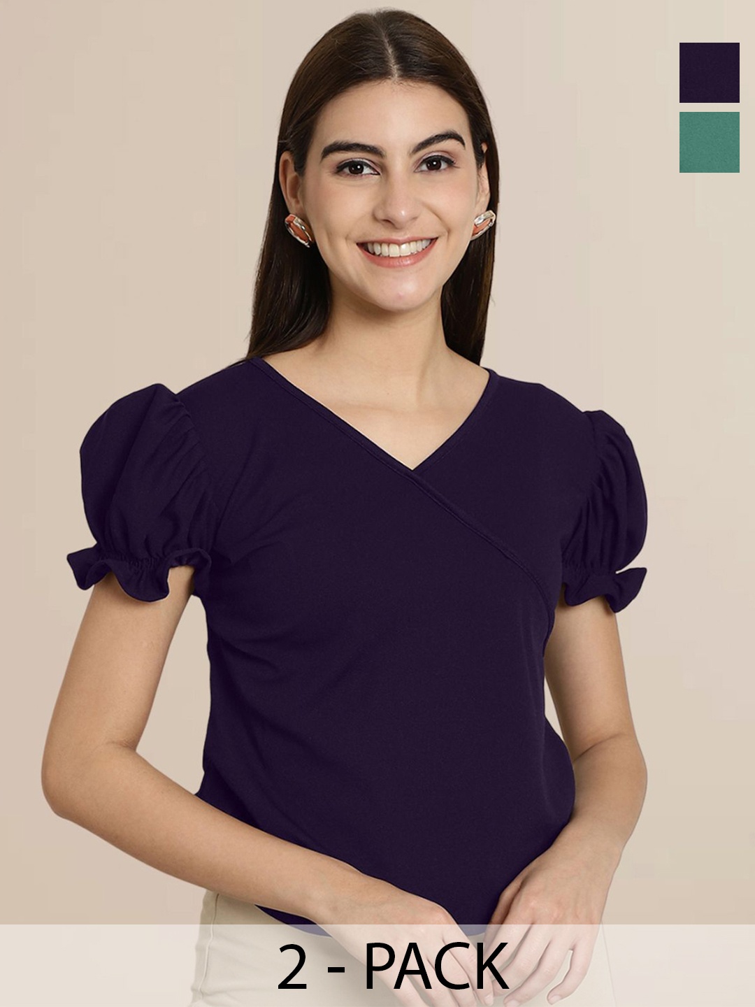 

Tromko Puff Sleeve Top, Multi